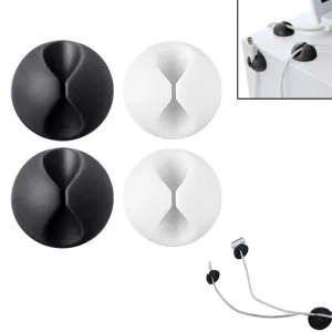 4PC Cable Clips Cord Organizer Wire Holder System Desktop Management Home Office