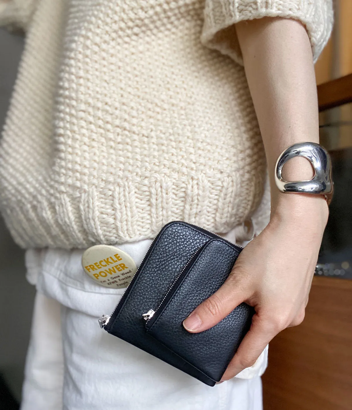 Aeta/L-SHAPED WALLET S(BLACK)