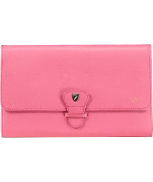 Aspinal Of London Pink Classic Travel Wallet Personalised "GT"