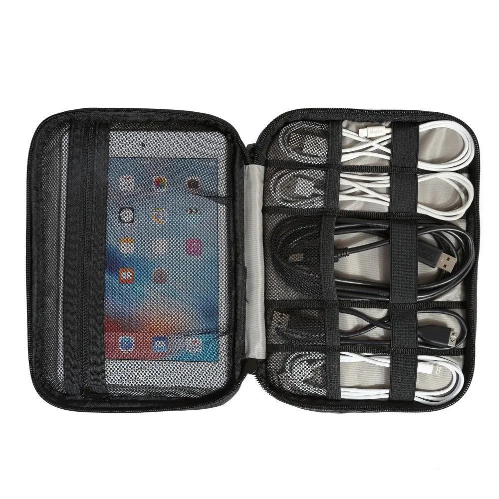 BAGSMART Electronic Travel Accessories Nylon For SD Card USB Cable Kindle iPad Charger Portable Accessories Bag