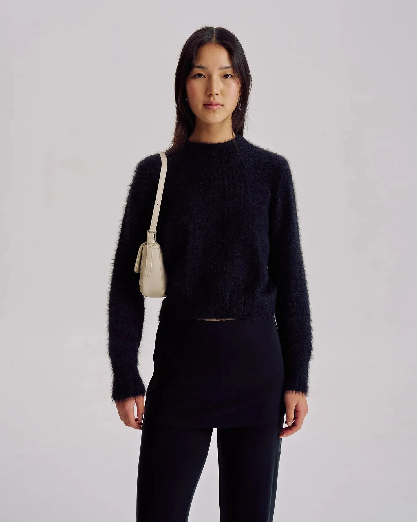 Brie Leon 'Lena Woven Baguette' - Ecru Soft