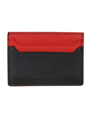 DCLIC Block Reverse Credit Card Wallet - Black-Red