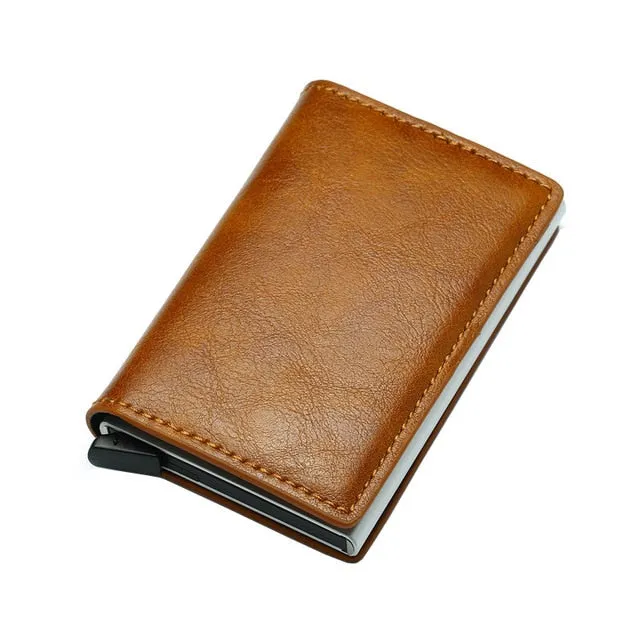 DIENQI Rfid Card Holder Men Wallets Money Bag Male Vintage Black Short Purse 2020 Small Leather Slim Wallets Mini Wallets Thin