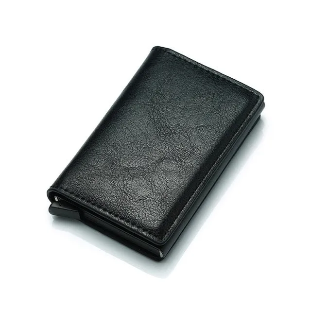 DIENQI Rfid Card Holder Men Wallets Money Bag Male Vintage Black Short Purse 2020 Small Leather Slim Wallets Mini Wallets Thin