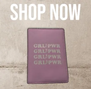 Girl Power Leather Passport Holder REBECCA