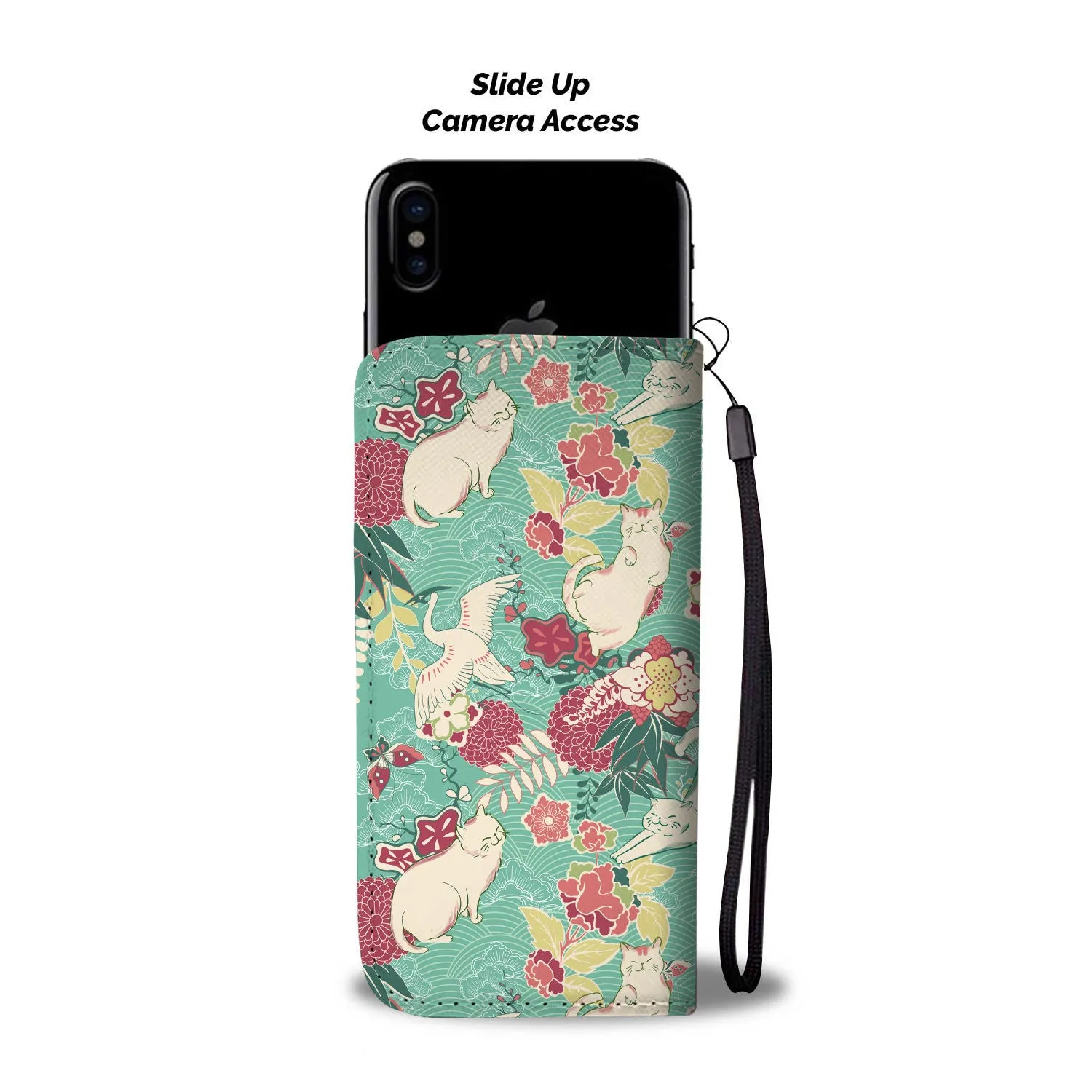 Green Cats Wallet Case