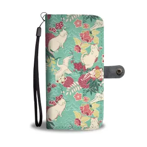 Green Cats Wallet Case
