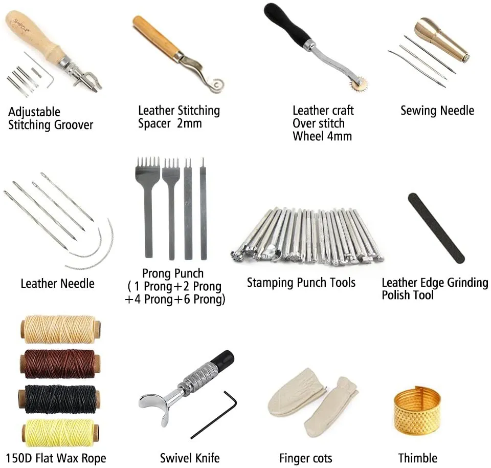 Leather Tools SIMPZIA 52 pcs
