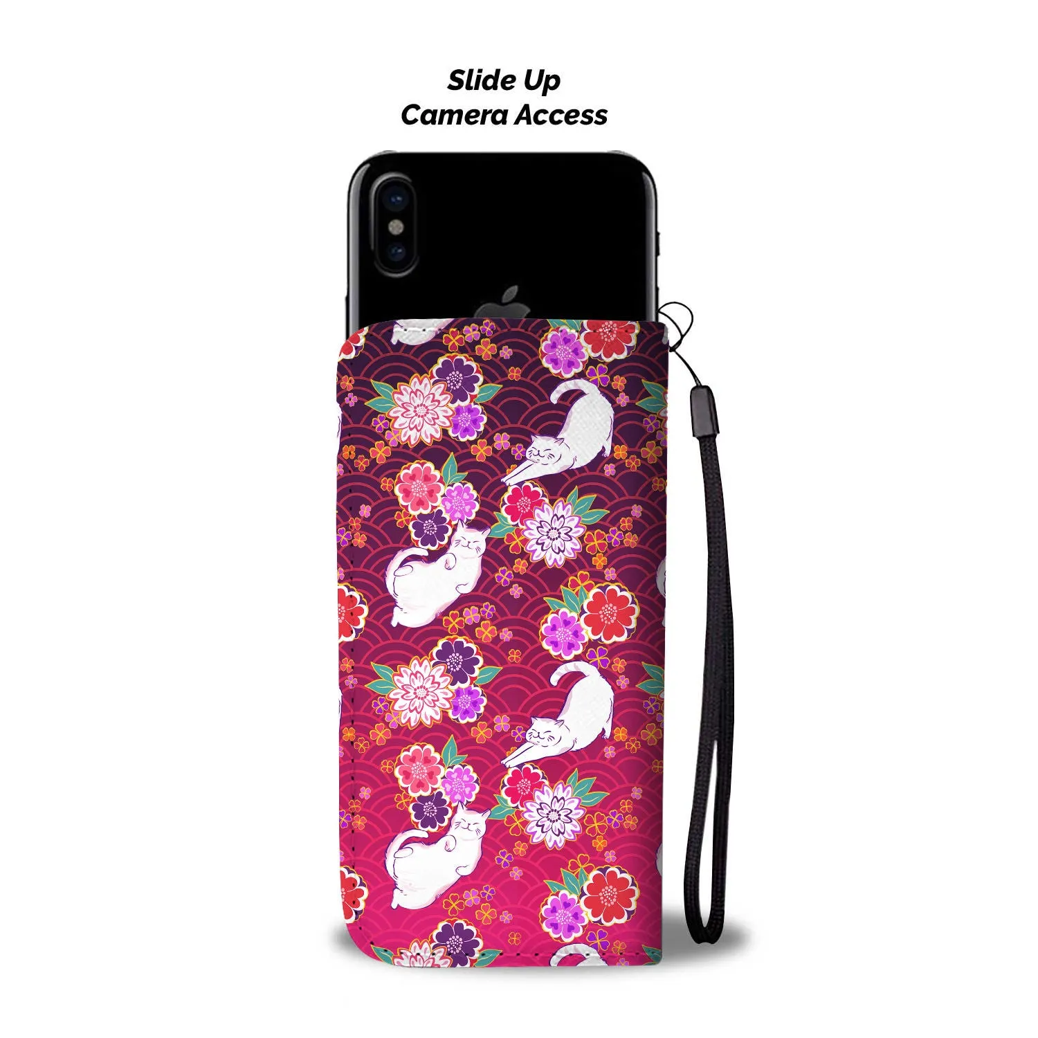 Pink To Black Cats Wallet Case