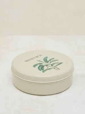 Westside Home Ivory Leaf Printed Masala Box