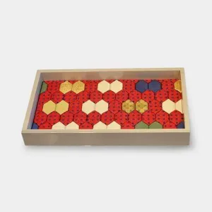 WOOD TRAY (LACQUER TEA) M, Jewelry Box, Jewelry Organizers, Edo Art Dolls