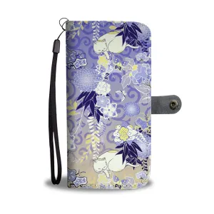 Yellow Purple Cats Wallet Case